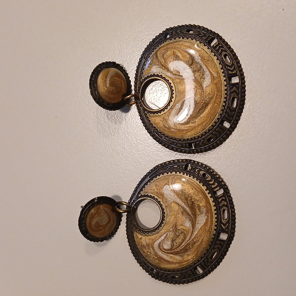 Vintage Edgar Berébl Enamel Earrings.